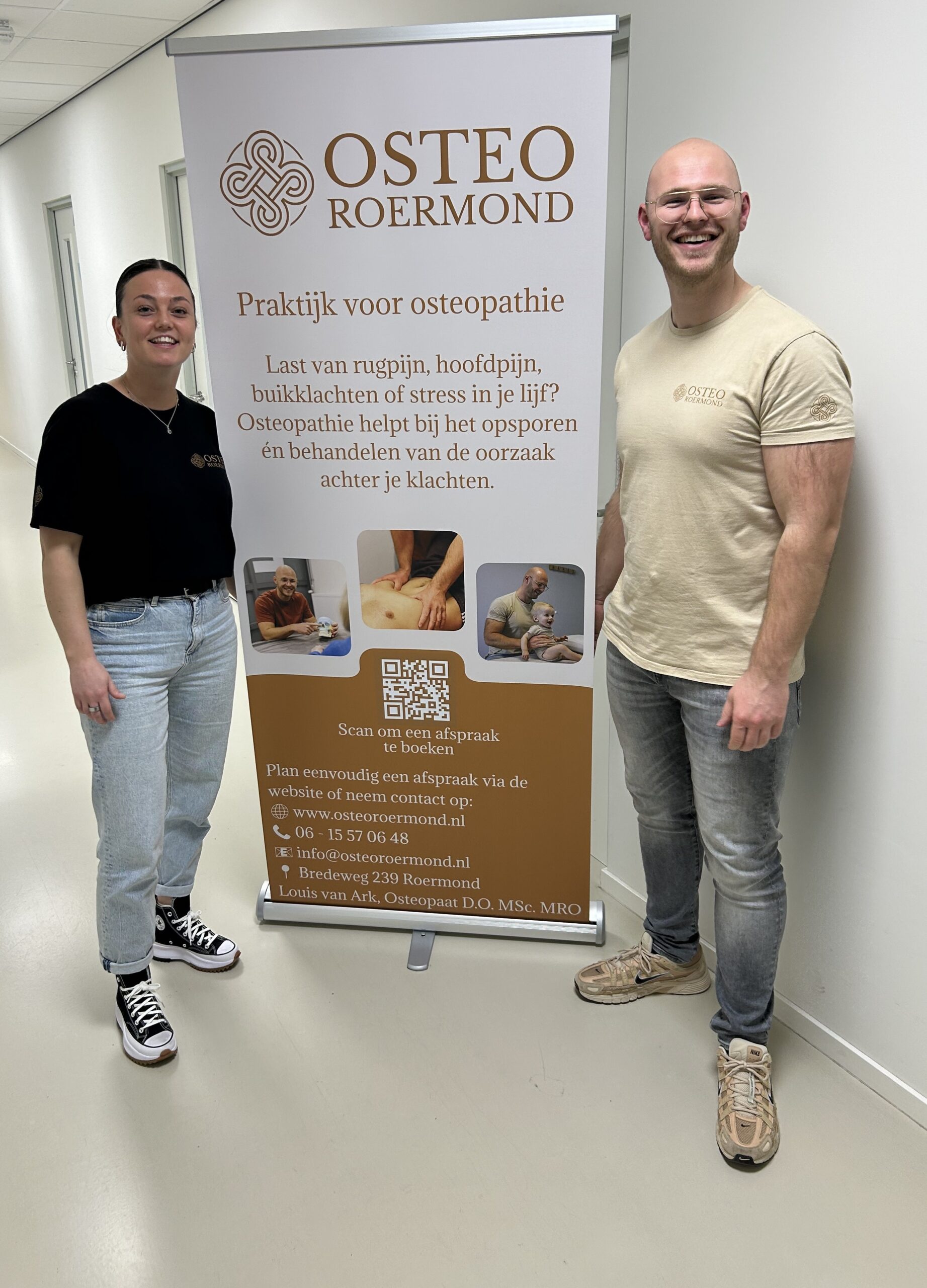 Osteopaten Louis van Ark en Charlie van der Waart van OsteoRoermond in Roermond